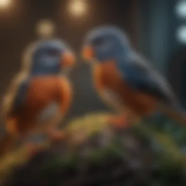Social Bird Interaction Birds interacting and displaying social behaviors