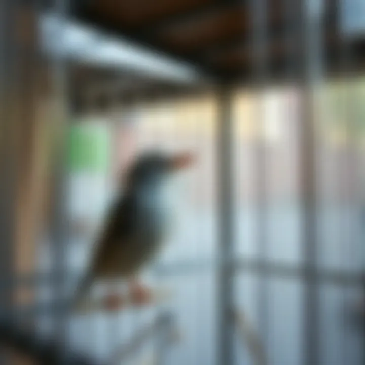 Serene Bird Enjoying Its Habitat A serene setting showcasing a bird enjoying its habitat