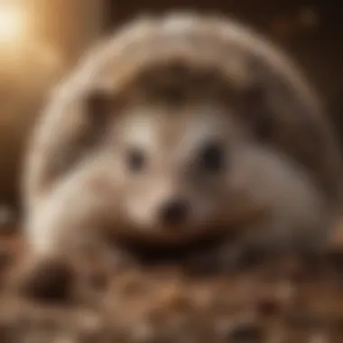 Hedgehog as a Pet A well-cared-for hedgehog in a cozy pet environment, demonstrating essential care practices for pet owners.