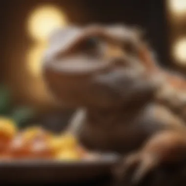 Essential Nutritional Choices for Bearded Dragons Nutritional food options for bearded dragons displayed in an organized manner.