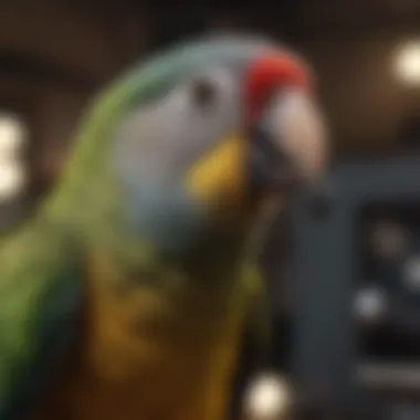 Variety of cage features for Amazon parrots