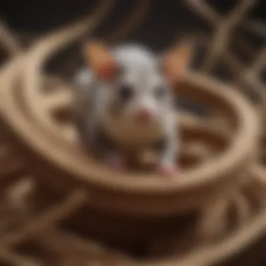 Safe Maze Designs for Sugar Glider Exploration Sugar glider exploring a maze made from safe materials