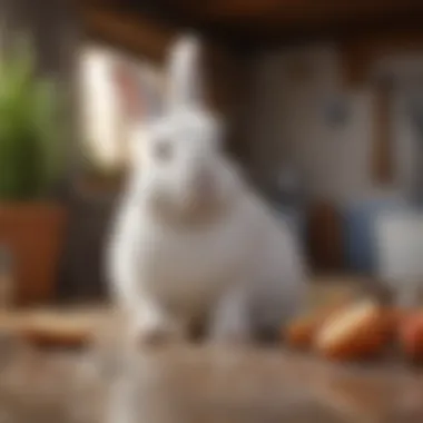 Maintaining Cleanliness for a Happy Bunny A clean and tidy area for a bunny, showcasing hygiene practices
