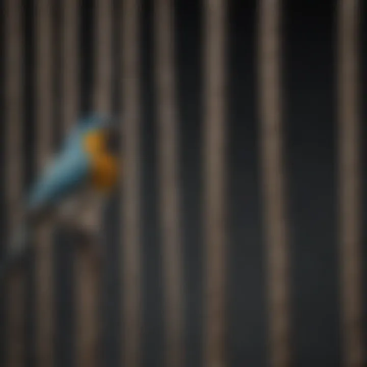 Colorful assortment of bird cage ropes for avian habitats