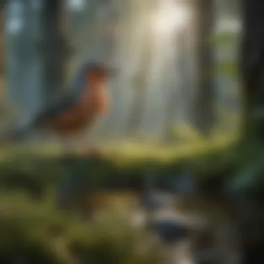 Natural Habitat for Optimal Sound Recognition A serene environment enhancing the clarity of bird songs in nature.