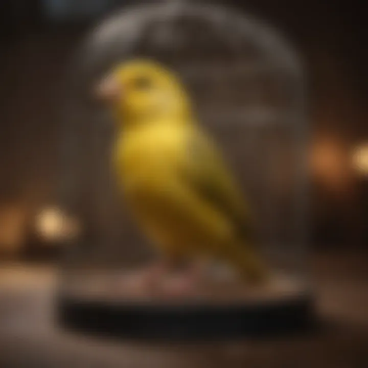 Properly sized cage demonstrating ideal dimensions for canary comfort