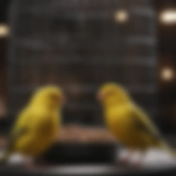 Different types of cages suitable for canaries displayed together