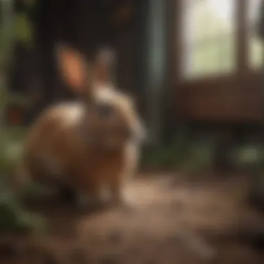 Curious Rabbit Exploring Its Space A rabbit exploring its environment with curiosity