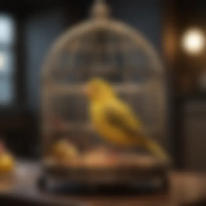 Elegant canary cage with intricate design