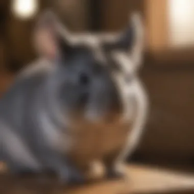 Health Monitoring of Chinchillas A chinchilla being examined for health check