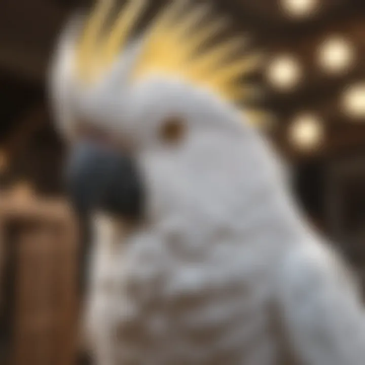 Enrichment activities for cockatoos in their cage