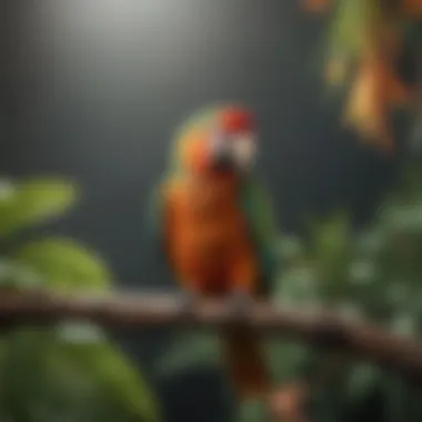 Choosing the Right Parrot for Your Home A vibrant parrot perched on a branch, showcasing its colorful feathers.