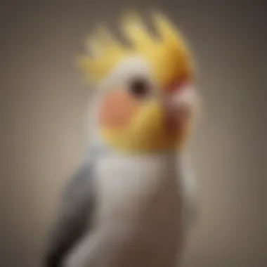 Charming Cockatiel: A Friendly Companion A charming cockatiel with a distinctive crest