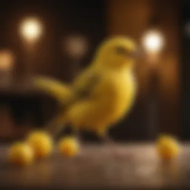 Elegant Canary: The Songbird of Choice An elegant canary in a lively setting