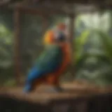 Spacious macaw cage showcasing ample room for movement