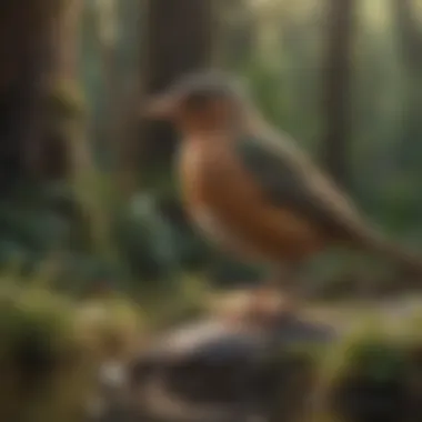 Observing Bird Behaviors in Their Habitats Various bird species in their natural habitats showcasing behavioral traits