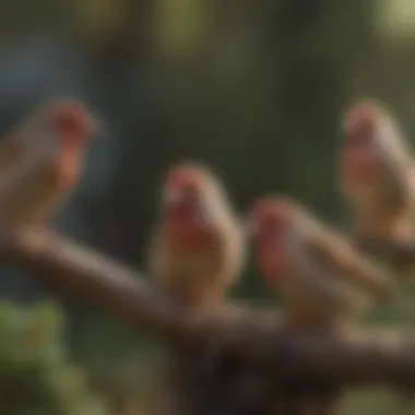 Understanding Finch Socialization Happy finches engaging in social behavior