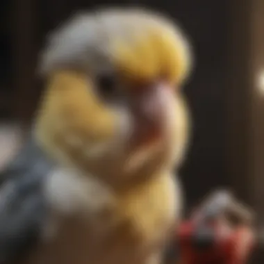 Introducing New Toys to Cockatiels Owner successfully introducing a new toy to a curious cockatiel.