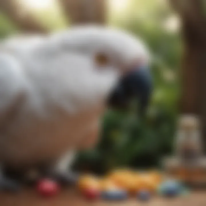 Nutritional chart outlining essential vitamins for cockatoos