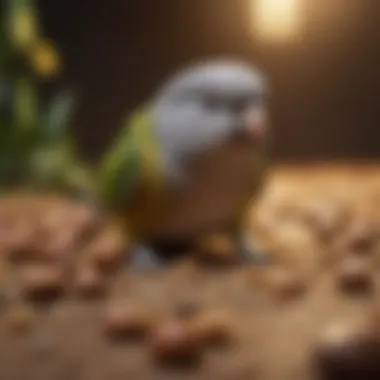 Seeds and Nuts: A Treat for Senegal Parrots Senegal parrot enjoying a variety of seeds and nuts