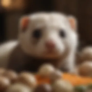 Nutritional Needs of Ferrets A variety of nutritious ferret food options laid out