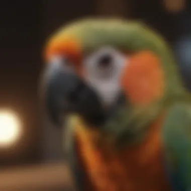 Close-up of safe materials used in parrot toys