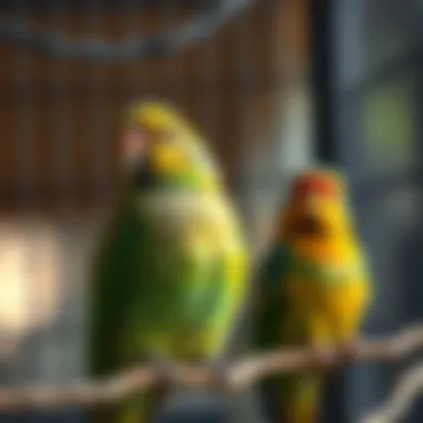 Diverse Bird Species in Natural Settings A vibrant selection of bird species that thrive in suitable habitats.