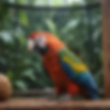 Optimal Dimensions for Macaw Comfort Diagram illustrating ideal dimensions for a macaw enclosure