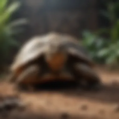 Spacious Tortoise Enclosure A spacious tortoise enclosure with natural elements
