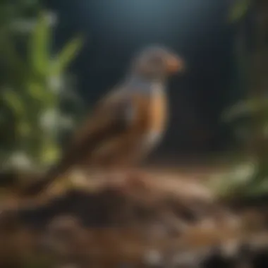 Tailored Habitats for Different Bird Species A variety of pet bird species in a well-equipped habitat