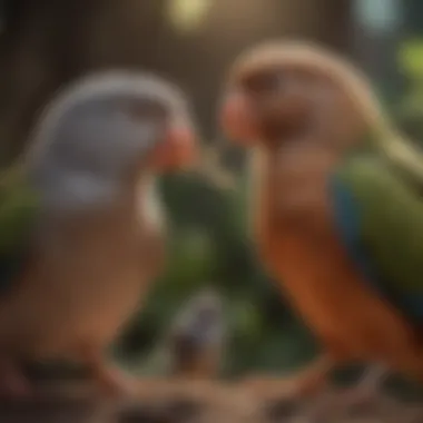 Nurturing Bonds Between Parents and Birds An expecting parent interacting gently with a pet bird