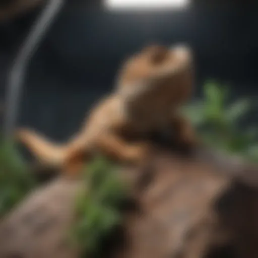 Custom-built climbing structure for bearded dragons