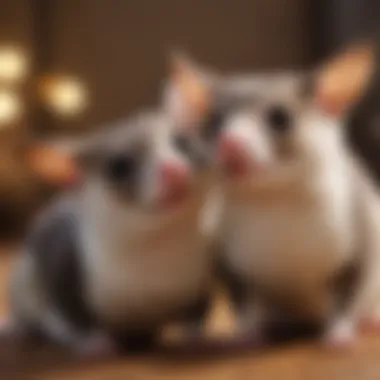 Understanding Sugar Glider Social Behavior Two sugar gliders interacting playfully