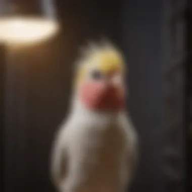 Cockatiel: A Charming Vocalist Cockatiel singing happily in its cage