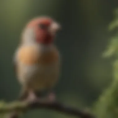 Finches: Masters of Mimicry in the Wild A finch demonstrating its vocal skills in a natural setting.