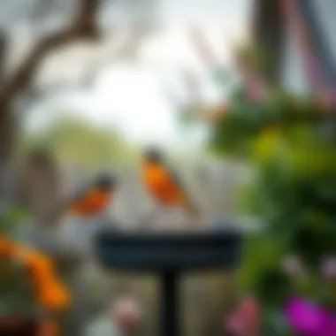 Ideal Backyard Setup A picturesque backyard setup for attracting Baltimore Orioles