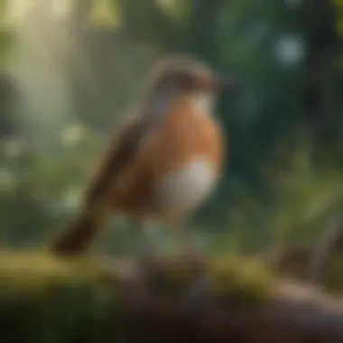 Diverse Habitats of Birds A serene landscape featuring various bird species in their natural habitats, emphasizing diversity.