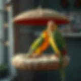 A cozy heated parrot perch designed for comfort