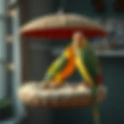 A cozy heated parrot perch designed for comfort