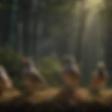 Sound Waves of Avian Calls Visual representation of sound waves from bird calls