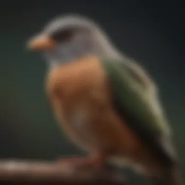 A serene moment of a bird perched on a shoulder, symbolizing companionship.