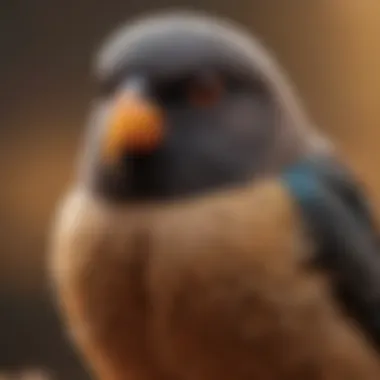 A close-up of a bird responding to its name