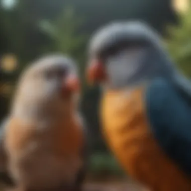 A reflective moment showing emotional connections with pet birds