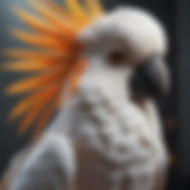 Radiant Cockatoo with a Stunning Crest Cockatoo displaying its impressive crest