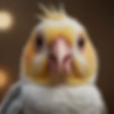 Expressions of a Cockatiel A close-up of a cockatiel with expressive facial features, reflecting personality.