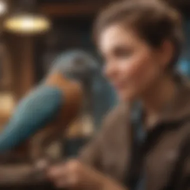 Responsible Bird Ownership Bird owners engaging in responsible care and management