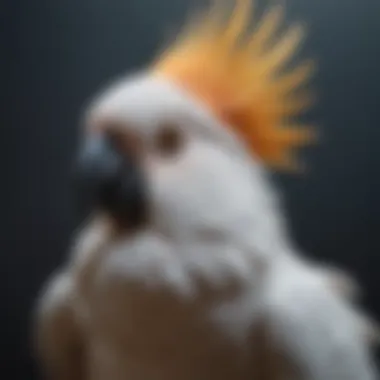 A stunning cockatoo displaying its crest