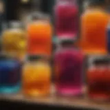 A colorful array of jelly jars suitable for birds