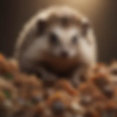 Nutritional Needs of Hedgehogs A variety of hedgehog food options displayed