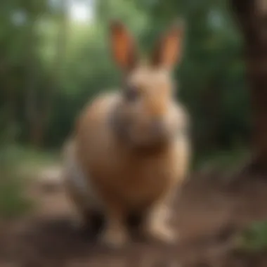 Understanding Rabbit Behavior A rabbit showing natural behavior while exploring its environment